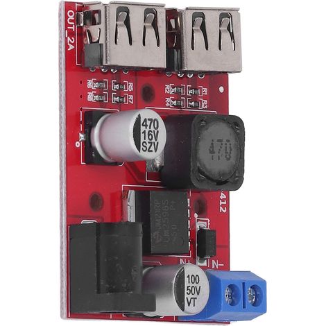 Carte de circuit imprimé de contrôleur solaire CC 6V-30V vers 5V, contrôleur de stabilisation de tension, convertisseur USB pour énergie solaire (1/5)