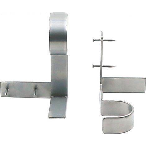 2 supports de tringle à rideaux, double rail, charge élevée, pour fenêtres intérieures, chambres et salons (1/5)