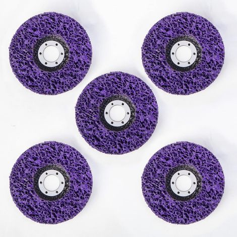 (5 Pièces) Disques de Nettoyage 125 mm, Dérouillant Disque Abrasif pour Meuleuse d'Angle, CSD Disque pour Métal, Pierre, Bois et Plastique (1/5)