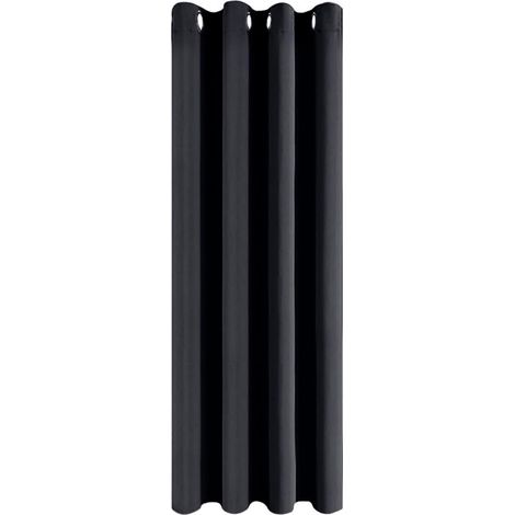 1 Pièce Rideau Noir Occultant Thermique Isolant Anti Froid et Chaleur Tissu Épais Décoratif Porte Entrée Rideau Opaque Occultant Anti UV Phonique à Oeillets pour Chambre Salon (1/5)