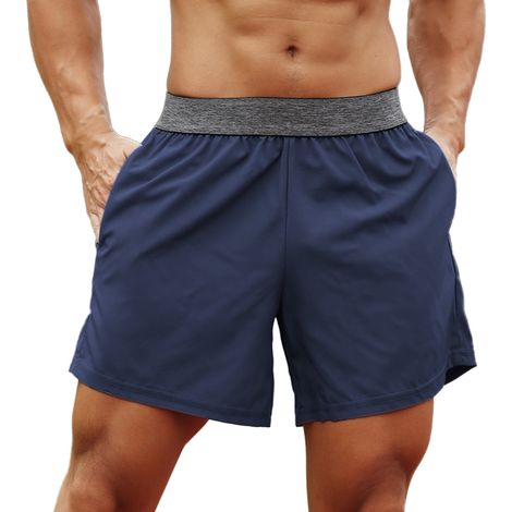 Short de Sport pour hommes, taille élastique, poche, boucle de serviette, course à pied, basket-ball, Gym, athlétique, coupe ample, séchage rapide, décontracté (1/5)