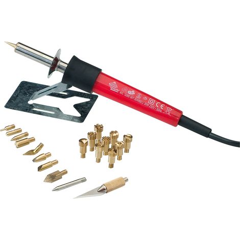 PETER BAUSCH Brandmal-Set mit 20 Aufsätzen Pebaro