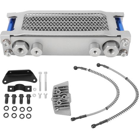 Kit di raffreddamento olio per moto in alluminio, 4 file, ricambio ad alta efficienza per moto Monkey da 50cc a 110cc, colore blu. (1/4)