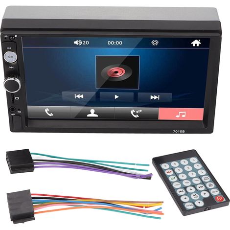 Autoradio MP5 7 pouces, récepteur multimédia stéréo Bluetooth, fonction Mirror Link pour Android, avec télécommande. (1/5)