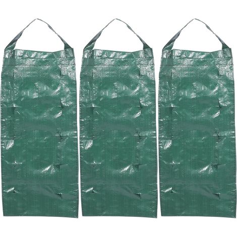 3er Pack Erdbeer Pflanzsäcke zum Umdrehen Pflanzgefäße für