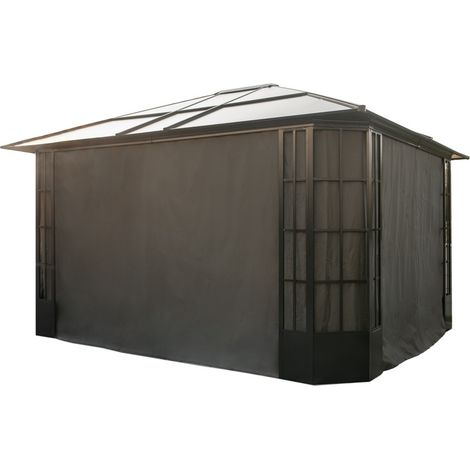 Sojag Rideaux avec clips pour pavillon Savino 1214 Gris foncé