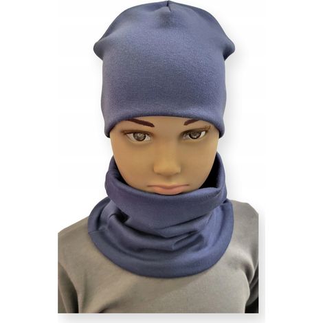 Set CAPPELLO + SCIARPA 92-98-104 set bambini 46-50 doppio JEANS