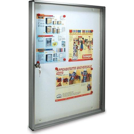 BACHECA 4 FOGLIO ALL. ARGENTO (55X73X5)