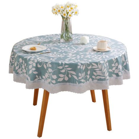 Sollbry Nappe PVC Rectangulaire Anti Taches, Plastique Nappes Toile Cirée Imperméable à Facile d'entretien Motif de Plante pour Salle à Manger Party Jardin Picnic (150cm) (1/5)