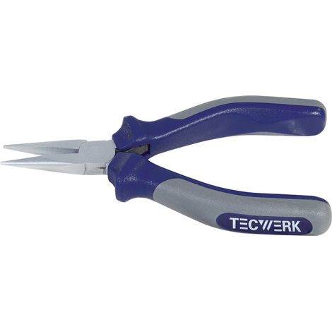 TECWERK Elektronik-Spitzzange Gesamt-L.130mm ger.geschwärzt PVC tauchisol.TECWERK