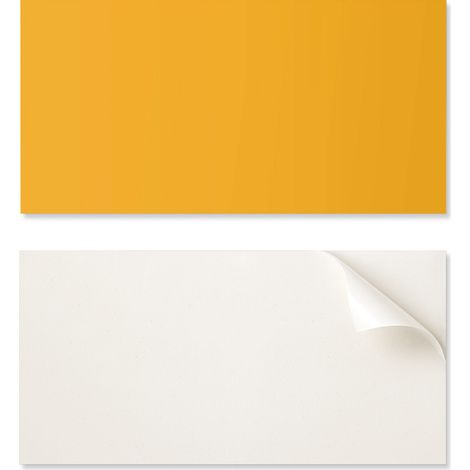 Suelo vin铆lico autoadhesivo con gr谩ficos para cocina, 100x50 cm, color naranja claro.