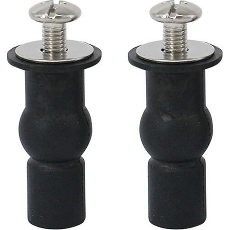 Charnière pour abattant de toilette - Compatible avec toutes les toilettes - 40 mm, noir, 2 pièces (1/5)