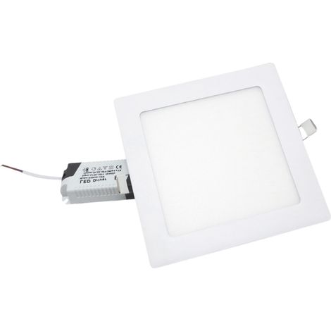 Faretto LED da incasso 12W quadrato slim bordo bianco lato 168mm F.I.153-160mmLuce Calda 3000k (1/4)