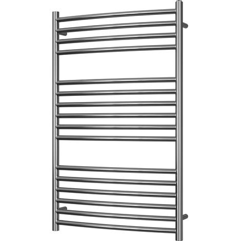 Aston - Stainless Steel Heated Towel Rail - H1000mm x W600mm - Curved (1/3)
