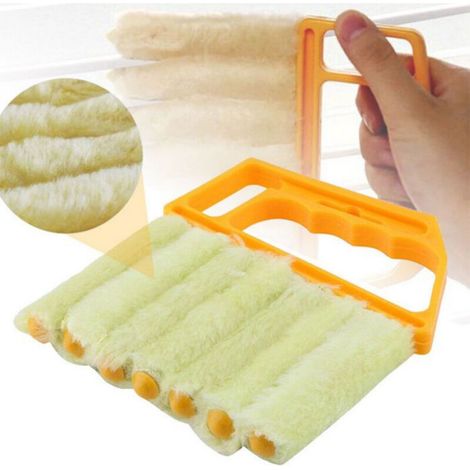 Brosse de nettoyage pour stores vénitiens - - 2 pièces - 7 lattes - Poignée en fibre et ABS (1/4)