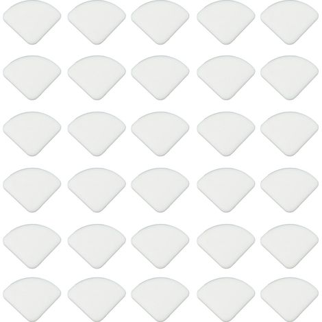 30 pièces Protections d'angle en silicone souple pour meubles, sécurité enfant, bordure fine et sûre, blanc (1/5)