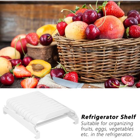 Étagère de rangement pour réfrigérateur, tiroir coulissant, conteneur, organisateur alimentaire, accessoires de cuisine (blanc) (1/5)