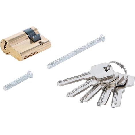 Cylindre de Serrure Porte de Garage 40 mm - Acier, Sécurisé et Résistant - D-Work