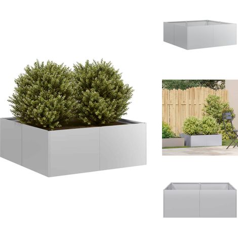 Jardinière 80x80x30 cm acier galvanisé - Jardinière - Jardinières - Pot De Fleurs - Support De Jardinière (1/5)