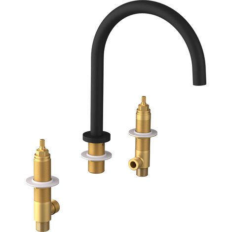 Corps de mitigeur lavabo 3 trous ULTRAMIX, noir mat
