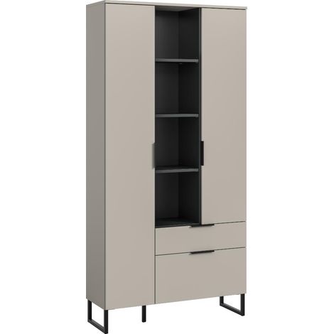Noida Sideboard 2 Türen, 1 Klappentür, 1 Schublade, 4 Regale Kaschmir Dekor.