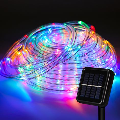 SWANEW Stringa luminosa solare impermeabile da esterno con 8 modalità per decorazioni da esterno. giardino e albero. 32 m 300 LED (multicolore) (1/5)
