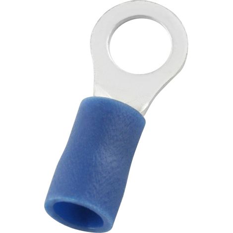 Cosses à œillet RS PRO, Isolé, Bleu, 2.5mm², 5.3mm, 8.5mm
