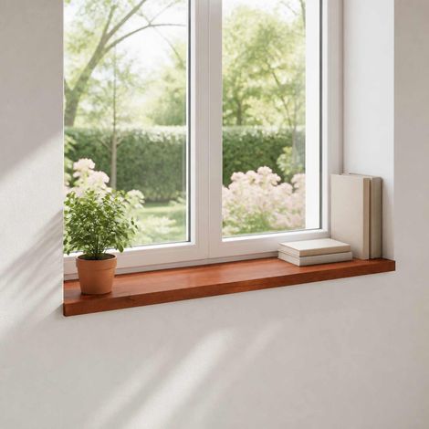 vidaXL Appuis de fenêtre 2 pc Marron 110 x 40 x 2 cm (1/5)