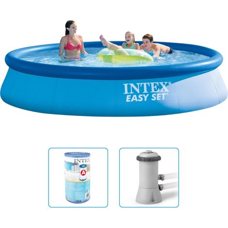 Piscine Intex Easy Set - 396 x 84 cm - Ronde - Gonflable - Avec pompe filtrante (1/5)