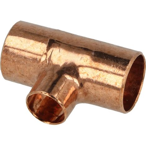Raccord à braser cuivre té réduit 22 x 15 x 22 mm