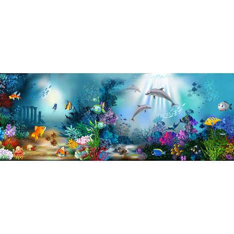 Tableau déco paradis sous marin 80x30cm – Impression UVgel de Canon – Toile intissé coton/polyester – Rendu mat premium – Hxadeco (1/5)