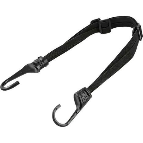 Verstellbarer elastischer Helmgurt 90 cm, viersträngiger Spanngurt mit kunststoffbeschichteten Stahlhaken, multifunktionaler Befestigungsgurt für Motorradhelm und Gepäck, schwarz (1/4)