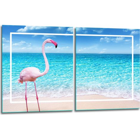 2x Glas-Schutzplatte für Herd 40x52 Flamingo (1/5)