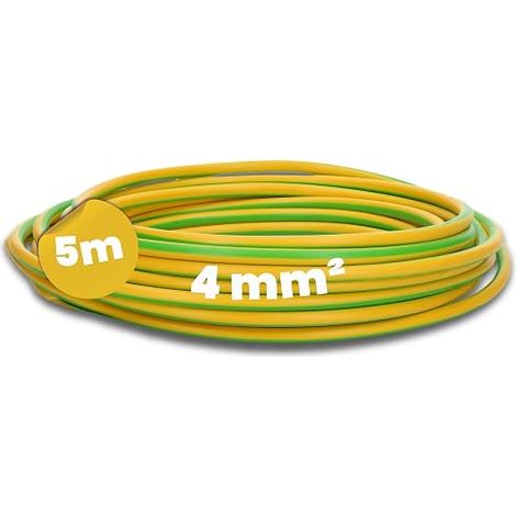 Câble H07V-K 4 mm² Vert/Jaune - Fil de Terre en Cuivre Flexible (1/5)
