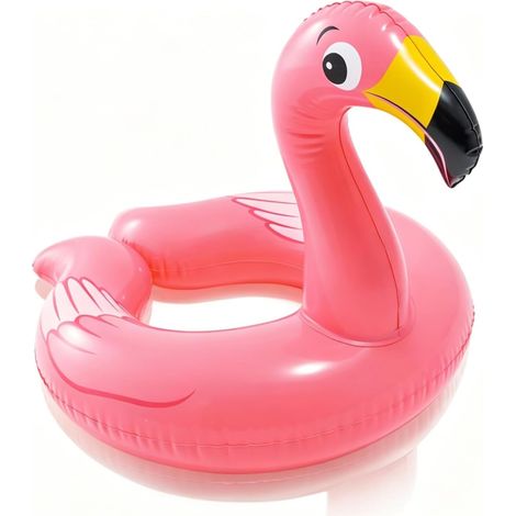Bouée Flamant Enfant 55cm pour 2-6 Ans, Gonflable Inflateable pour Piscine, Bouée Gonflable de Tube, Anneau de Natation, Radeau Gonflable, Décoration pour Fête de Plage Partie Jeux Vacances (1/4)
