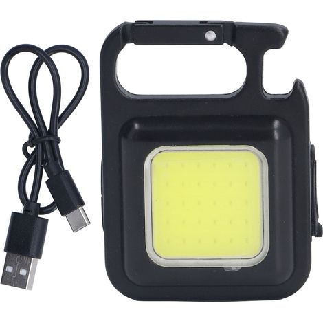 500 Lumen multifunktionale COB-Taschenlampe, 4 Modi, USB-aufladbar, mit faltbarem Ständer zum Angeln (1/5)