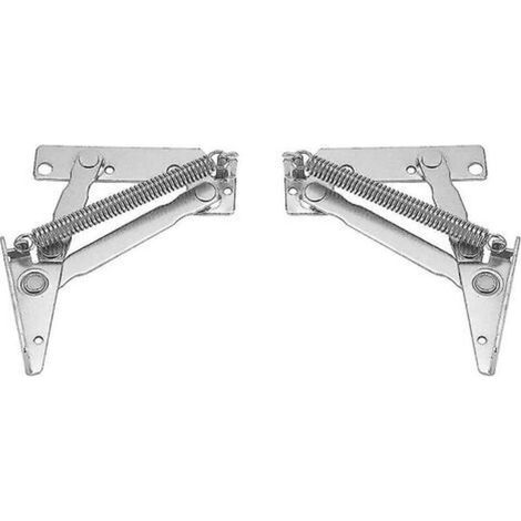 Charnière amortie pour meuble haut en acier inoxydable, 80°, lot de 2 pièces – support de porte relevable (1/4)