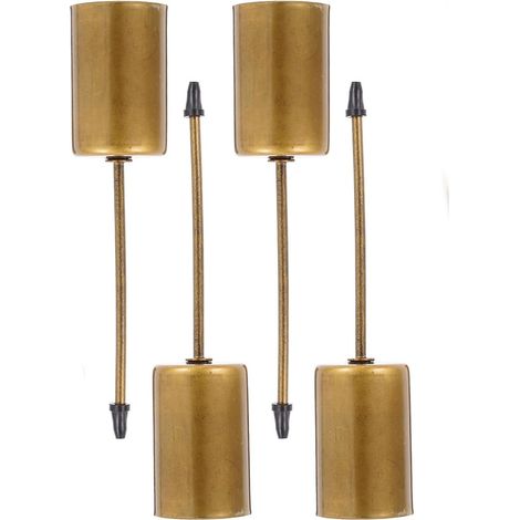 Lot de 4 porte bougies en métal diamètre 2,5 cm pour bougies chauffe plat et décoration de table couleur dorée (1/5)