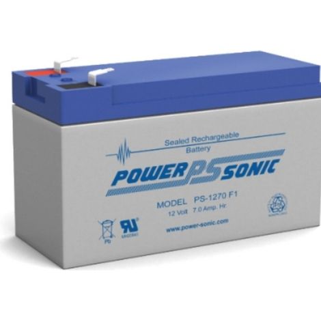 Batterie Powersonic 7Ah 12 Volts Dim - Urmet Batterie UPS1270GB