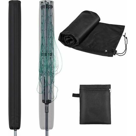 Housse Séchoir Linge Extérieur Housse Housse Etendoir Parapluie Extérieur Sechoir Parapluie 210D Oxford Uv-Anti Imperméable Housse Pour Séchoir(180X16X16Cm)