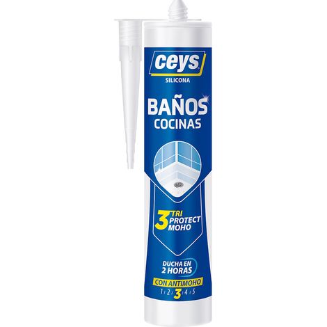 Triprotect CEYS Dichtmittel für Küche und Bad, transparente Profi-Kartusche 505531