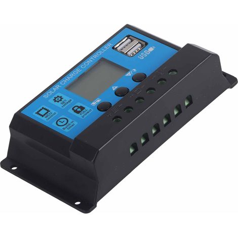Contrôleur Solaire PWM 20A 12V/24V pour Panneaux Solaires - Chargeur de Batterie Plomb-Acide 3 Étapes - Sans Fonction de Stockage d'Énergie-KZQ (1/5)