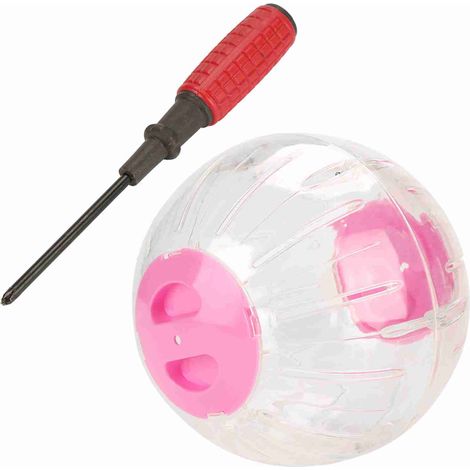 18,5 cm nouvelle mode en plastique petit animal de compagnie Hamster gerbille jouet activité de course balle d'exercice (rose) (1/5)
