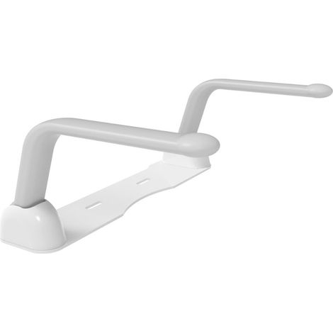Madlo barre de maintien PMR 61,6 cm pliable pour WC à poser, gris clair (SATDMADWC)