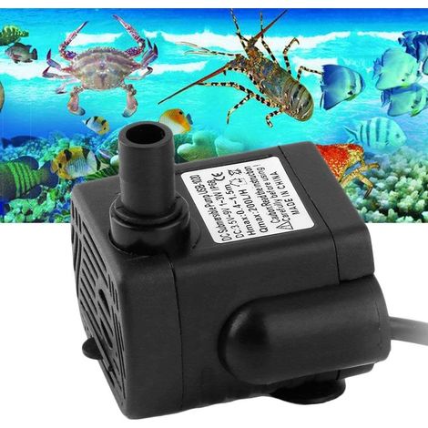 Mini pompe à eau  Whisper-silencieux 48GPH 3W Petit aquarium, poissons d'étang amphibiens, tortues, animaux aquatiques, statues, rocailles, artisanat, jardins, fontaines, pompes d'aquarium de table. (1/5)