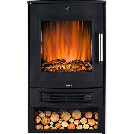 Ventilo-chauffeur céramique PTC Candor 1800W Noir avec effet flamme