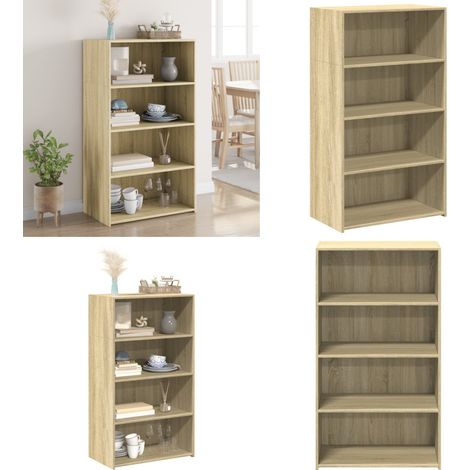 Highboard Sonoma-Eiche 70x41x124 cm Holzwerkstoff - Sideboard - Hochboard - Wohnzimmermöbel - Eiche Dekor - Holzwerkstoff - Home & Living (1/5)