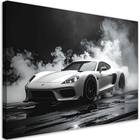 Impresión de Imagen, Coche deportivo blanco, 120x80 (1/5)
