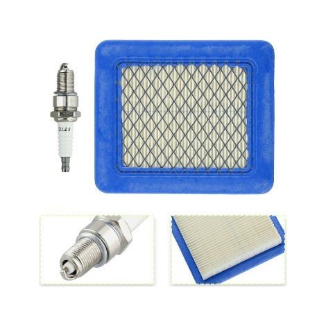 1 Pièce Cartouche de filtre à air 491588, Filtre a Air Tondeuse, Bleu Filtre a Air Tracteur Tondeuse, Compatible avec Briggs et Stratton 491588 491588S 4915885 399959 PT15853 (1/2)