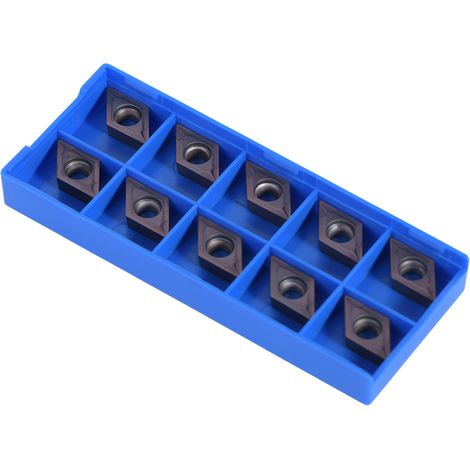 Lot de 10 plaquettes de coupe en carbure pour tour CNC, avec coffret. (1/5)
